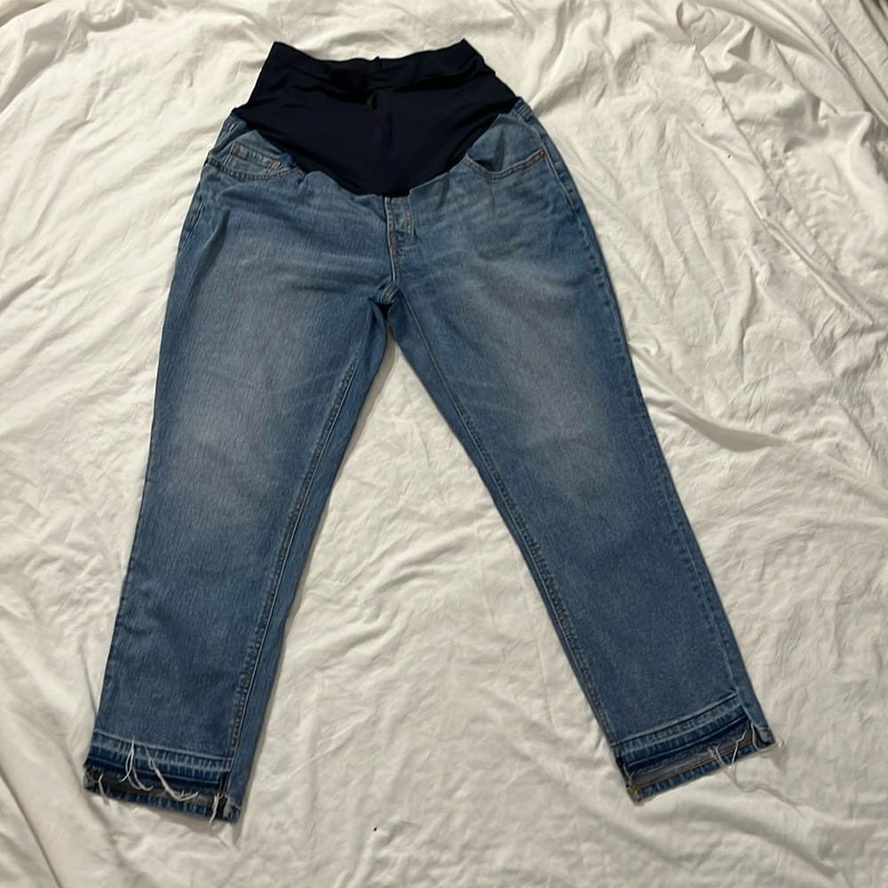 Old Navy Boyfriend Full Panel Maternity Jeans Size 12L